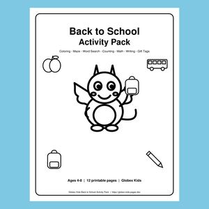 Back to School Activity Pack cover